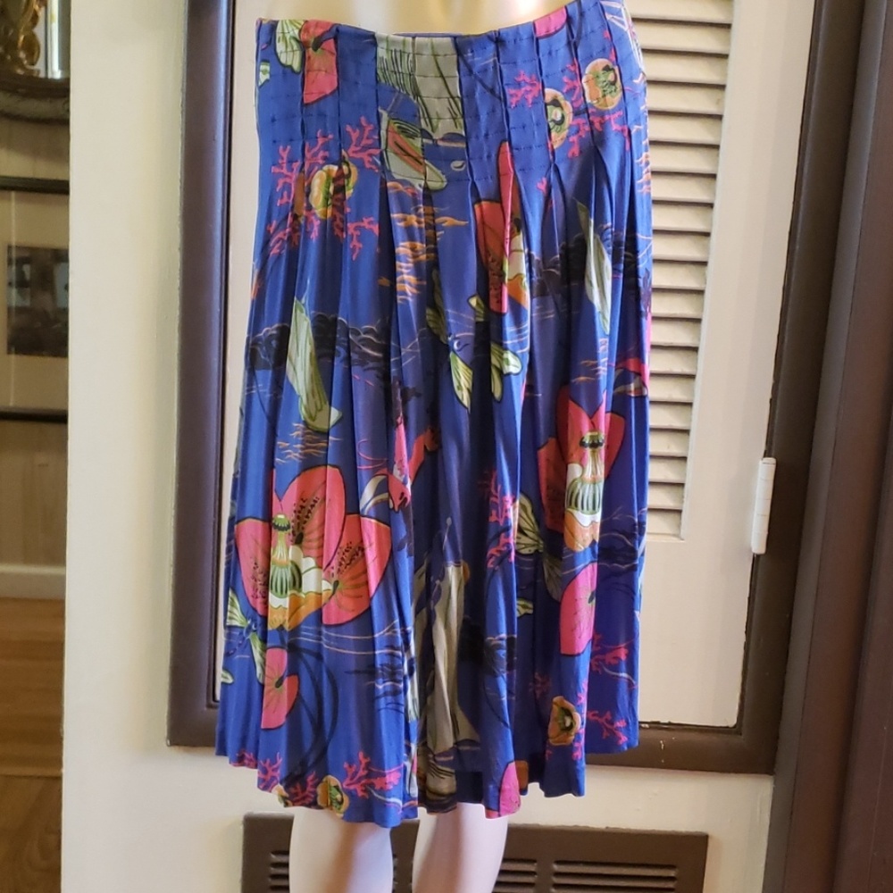 Etro Milano Pleated Multicoloured Skirt